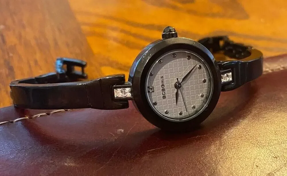 Women's 25mm BCBGirls Gunmetal Tone watch, Crystal accents